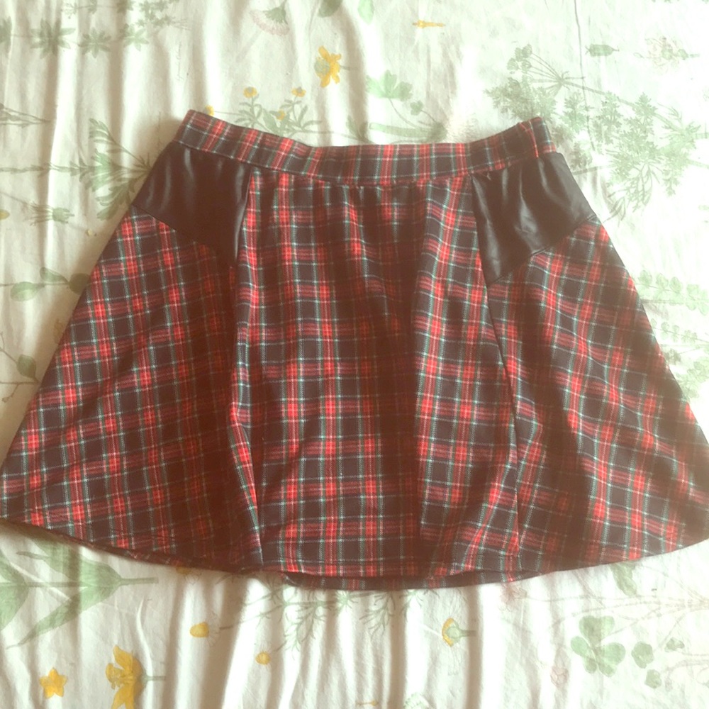 Plaid A line skirt